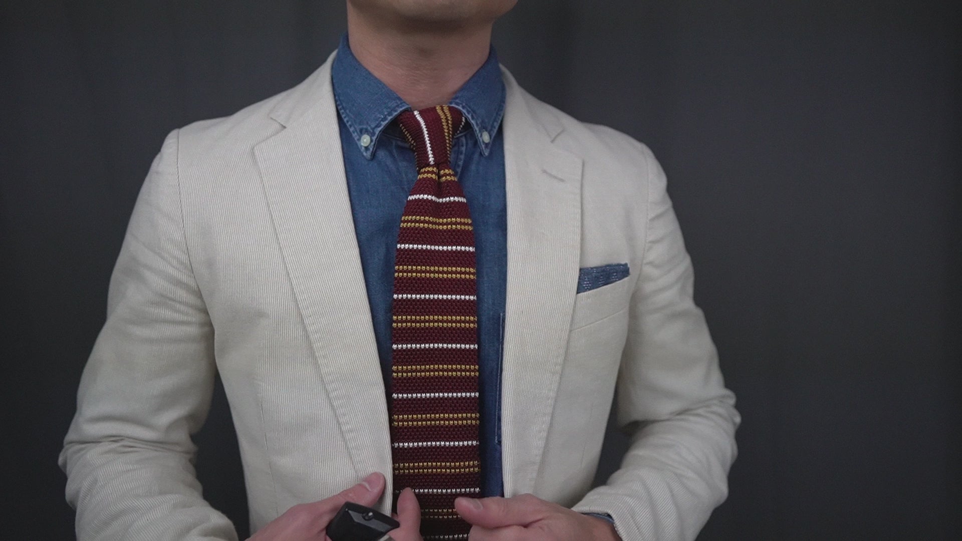 the florence silk knit tie video feature