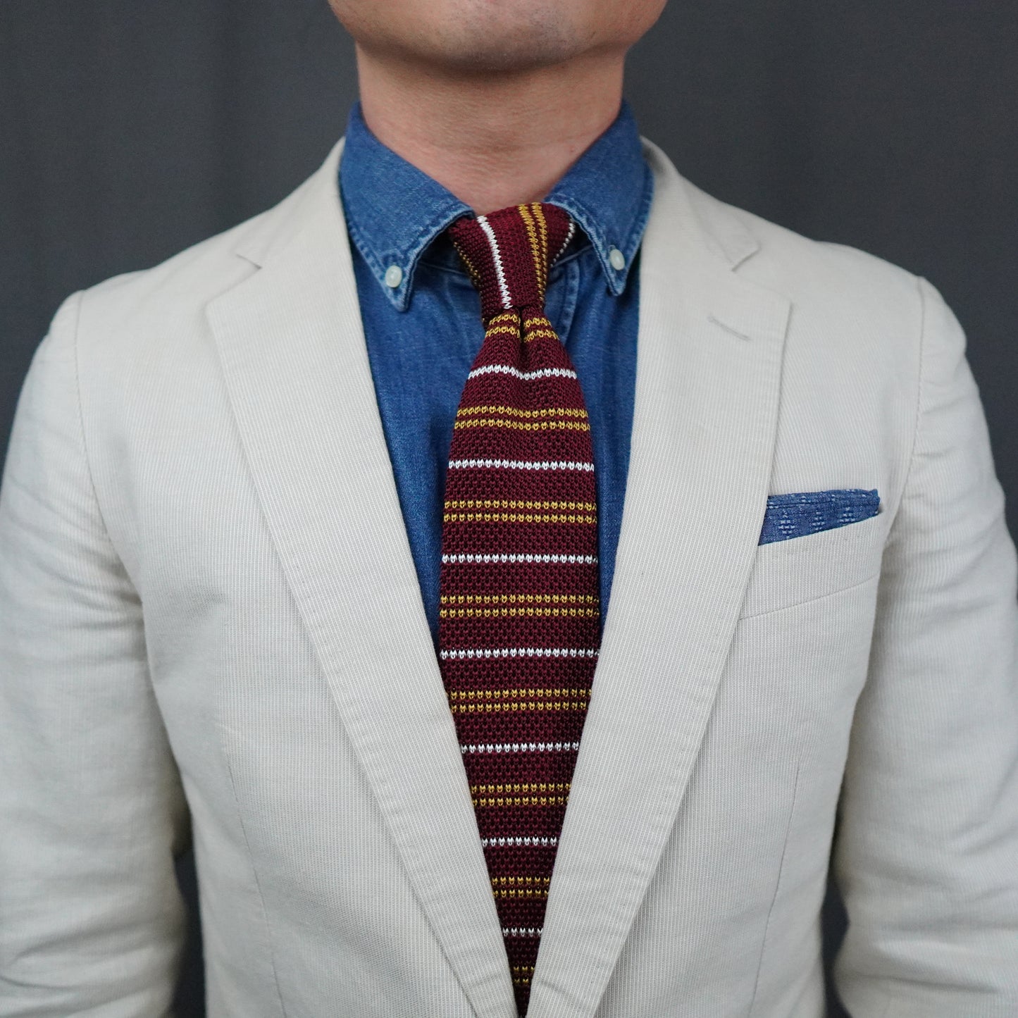 the florence silk knit tie chestie