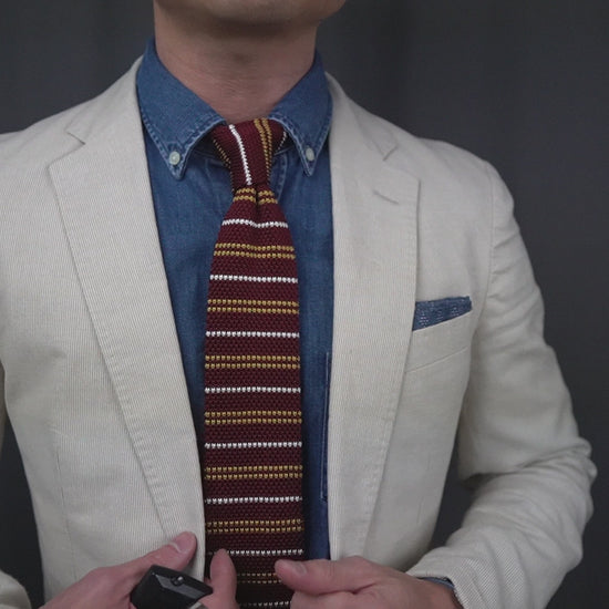 the florence silk knit tie video feature