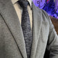 Saigon Silk Knit Pointed Tip Tie in Lapis Blue