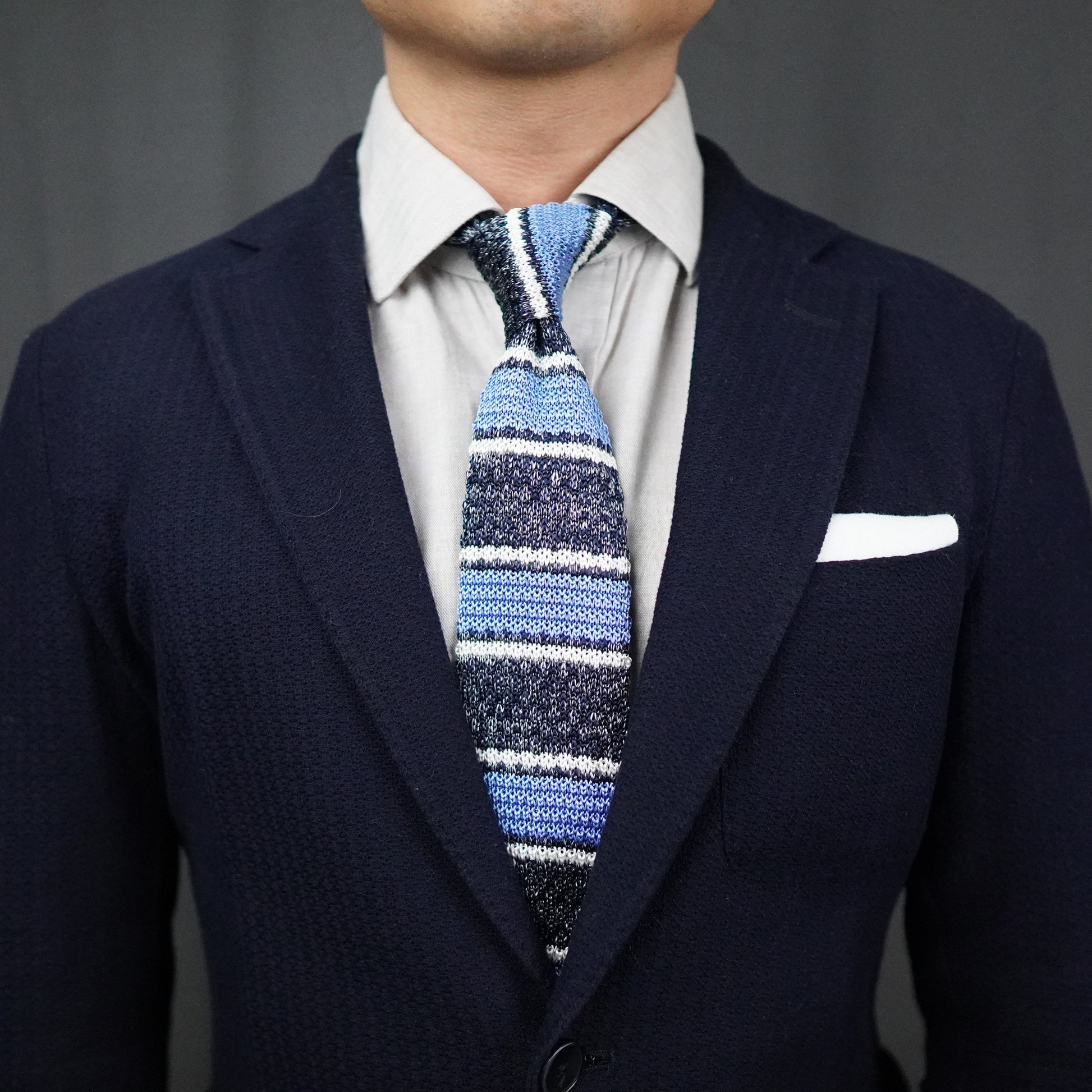 the london silk knit tie chestie