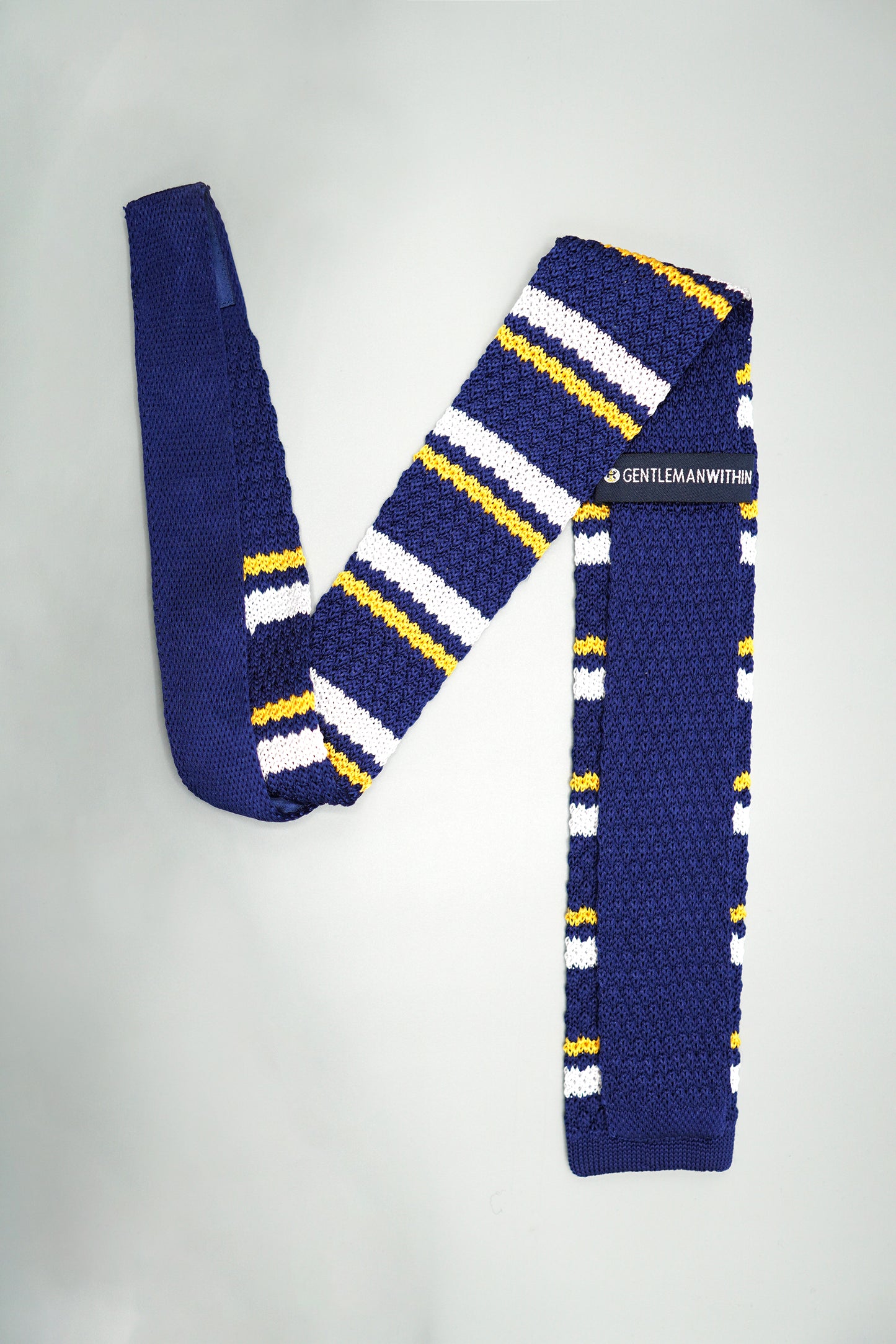 the los angeles silk knit tie folded